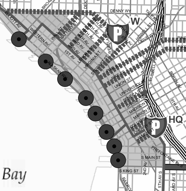 Downtown Seattle SPD Mesh Network Map